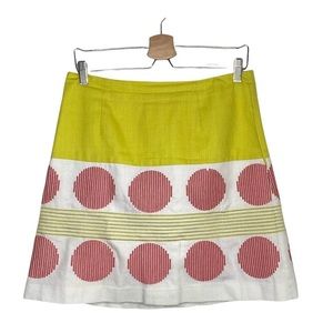 Boden embroidered A-Line cotton skirt